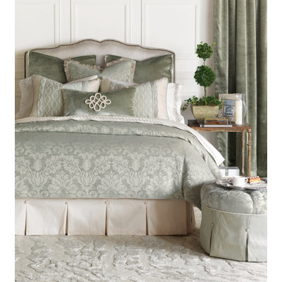Lourde Sage Green/Ivory Glam Duvet Cover Set -  Eastern Accents, BDD-375