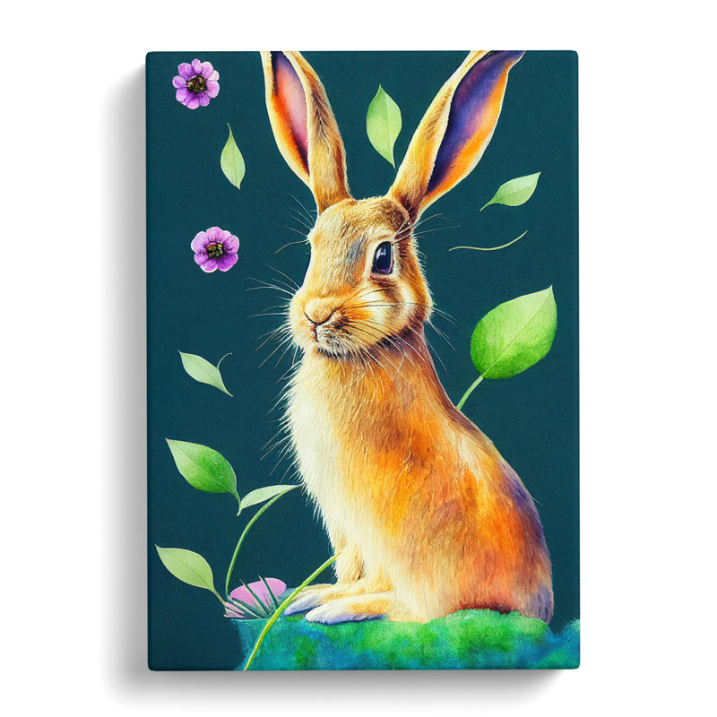 Magnificent Hare - Wrapped Canvas Print, 50cm H x 35cm W x 3cm D