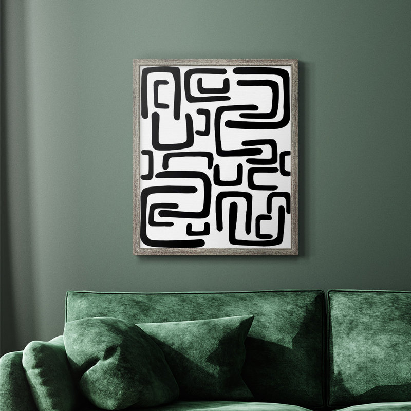 Toile encadrée de qualité supérieure Shuffle II - prête à être accrochée, Argent patiné, H 24 po x l 20 po