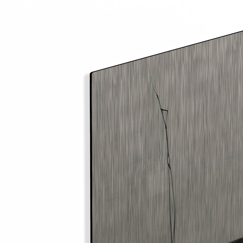 «Black & Neutral Abstract 8» par Petals Prints Design, art mural en métal, H 36 po x l 24 po