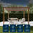 Florence 11 ft. W x 11 ft. D Wood Grain Aluminum Pergola in Canadian Cedar with Convertible Canopy-1375329022