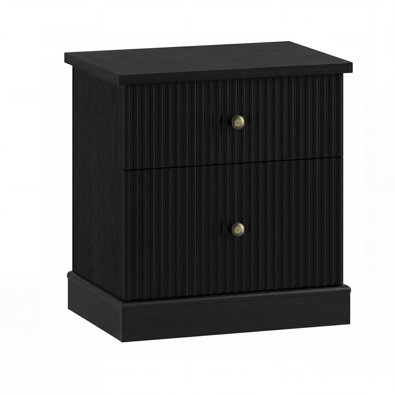 57.7 cm W Bedside Table, Black