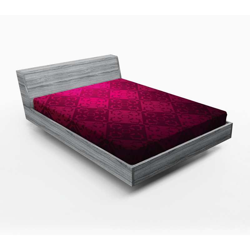 Microfiber Geometric Fitted Sheet, Full Fitted Sheet