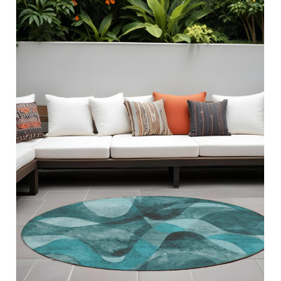 Tapis extérieur rond 8 pi