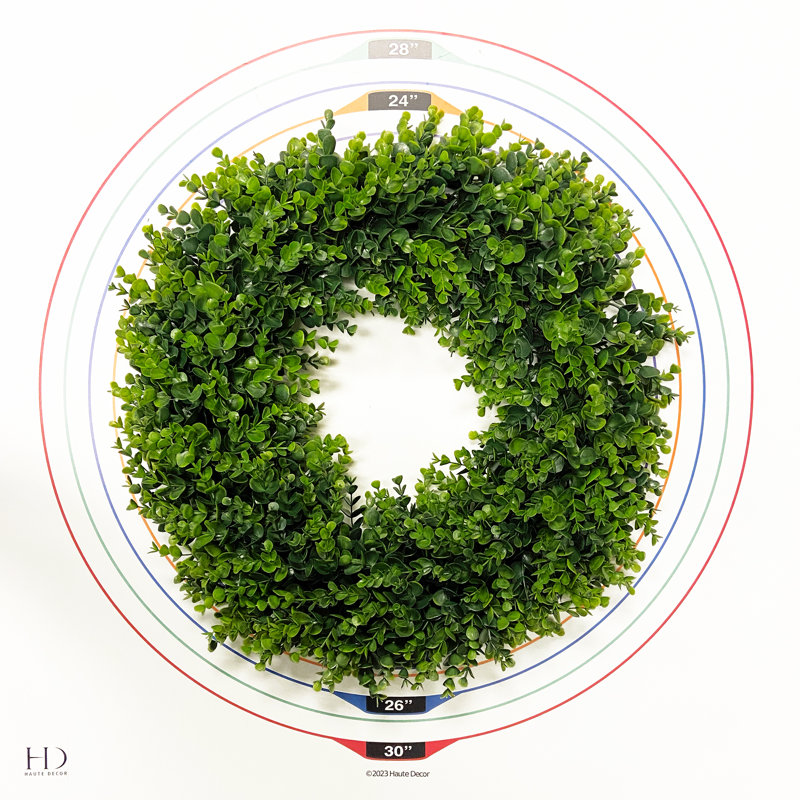 24 Inch Artificial Boxwood Wreath