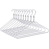 Better to U 17 Inch Black Silver Metal Hanger Adult Clothes 20 Pack, 4.0mm  Heavy Duty Shirt Blouse Hanger for Coat Suit, Space Saving Slim Wire Hanger