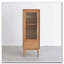 Armoire décorative avec porte vitrée, 2 tablettes, 1 tiroir et poignée en laiton pour le meuble télé d'entrée