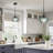 1-Light Clear Water-Ripple Glass Pendant Light for Kitchen Island & Dining Room-813439398