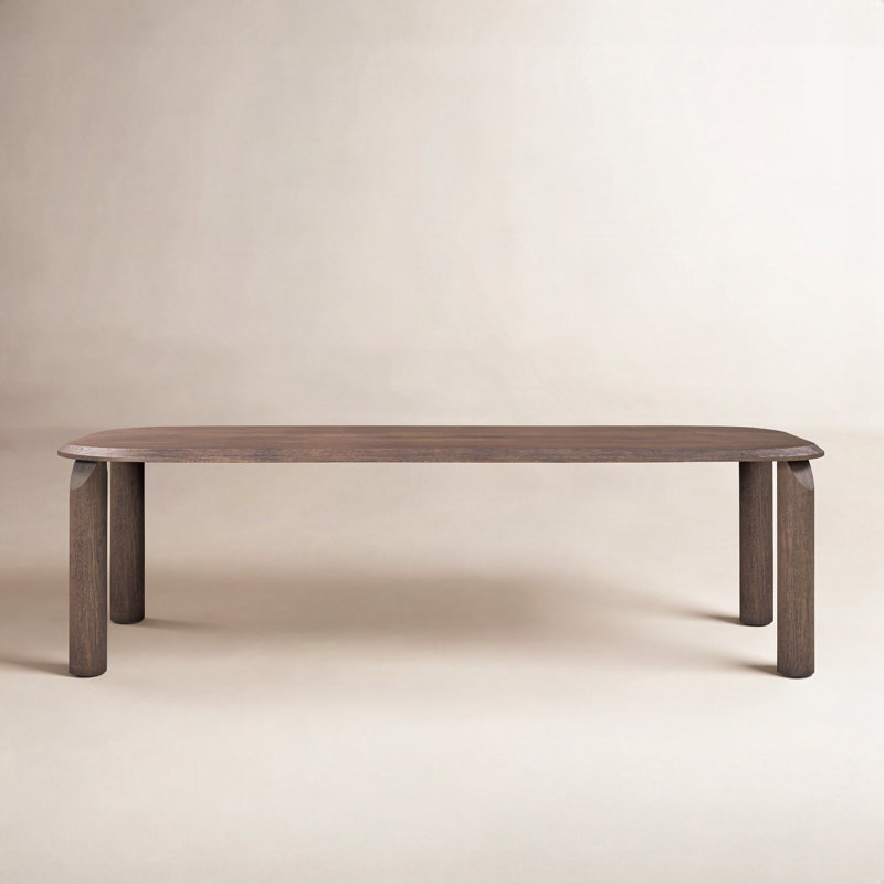 Vienna Rectangular Dining Table, Brown, 30" H x 78.74" L x 39.37" W