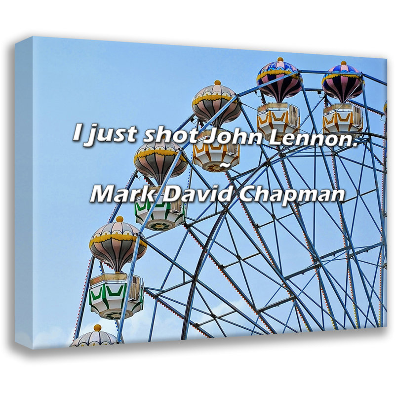 Mark David Chapman Citation: «I Just Shot John Lennon»., H 15 po x l 18 po