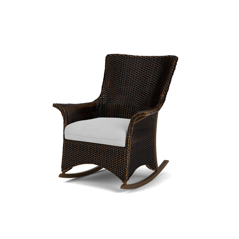 Mandalay Outdoor Rocker Chair, Sandberg Dove, Mink
