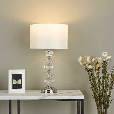 Issac Crystal and Glass Standard Table Lamp