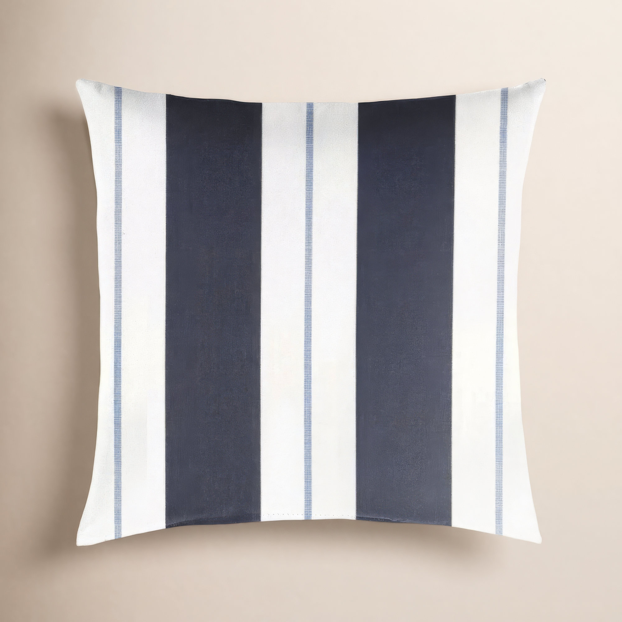 Gazelle Striped Indoor/Outdoor Throw Pillow, 22" x 22", Blue