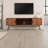 Solid Pine Foldable TV Stand with Hidden Storage