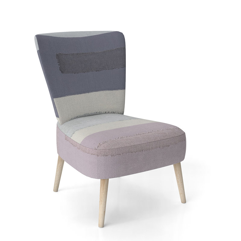 Upholstered Floral Side Chair - Modern floral Accent Chair, Abstract Pink Polyester Blend 1