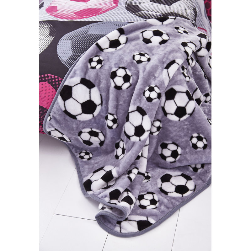 Football Geometric Fitted Sheet, Double (4'6)