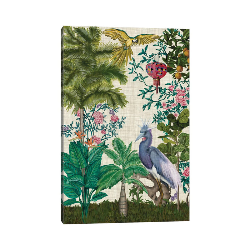 Paradis Chinoiserie I by Naomi McCavitt - Wrapped Canvas Print, 20.32 cm H x 30.48 cm W