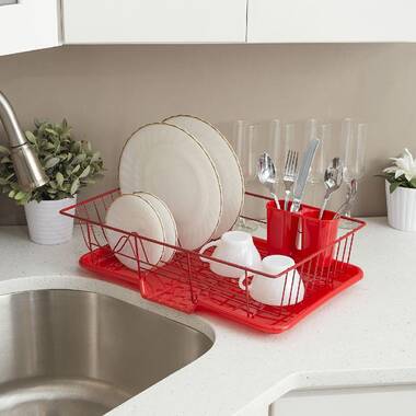 Lorden Countertop Dish Rack Red Barrel Studio Color: Red