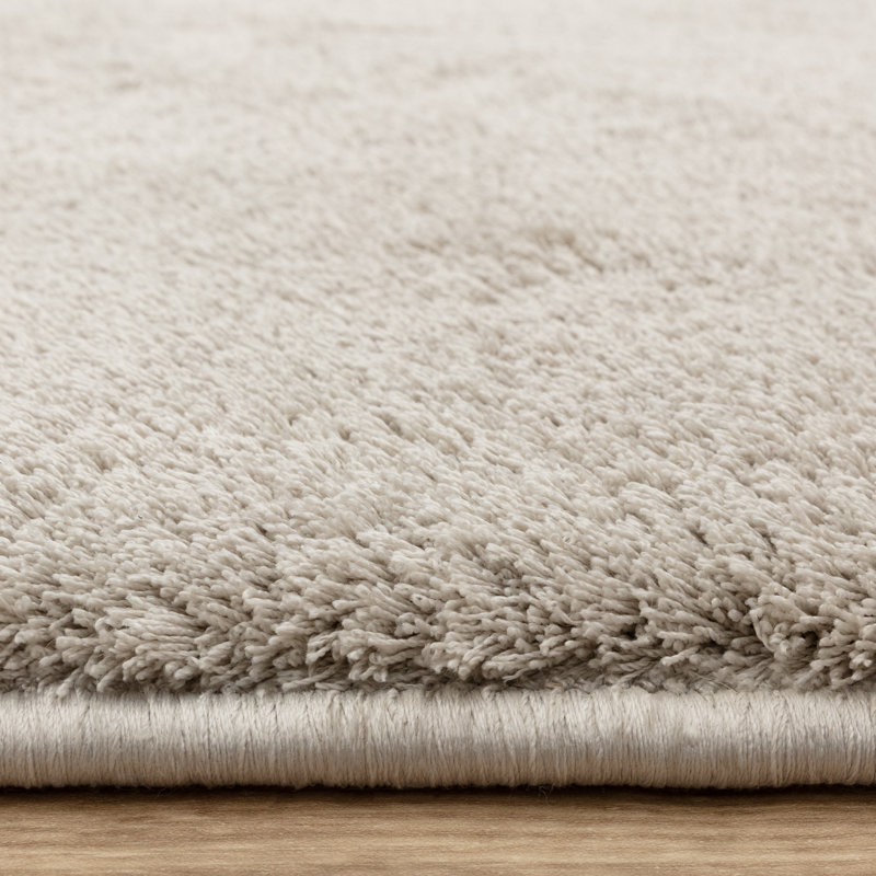 Symaya Cosy Shaggy Silver Area Rug, Rectangle 200 x 290 cm