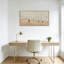 Art mural sur toile encadré minimaliste et minimaliste beige, personnes, 20 x 40 po