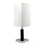 Lampe de table moderne avec base en acier et abat-jour en tissu