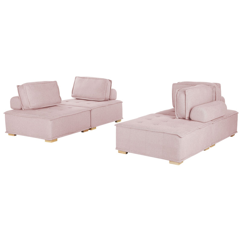 Carolus 6 - Piece Living Room Set, Pink