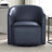 Armino Midnight Faux Leather Swivel Barrel Chair-1044140583