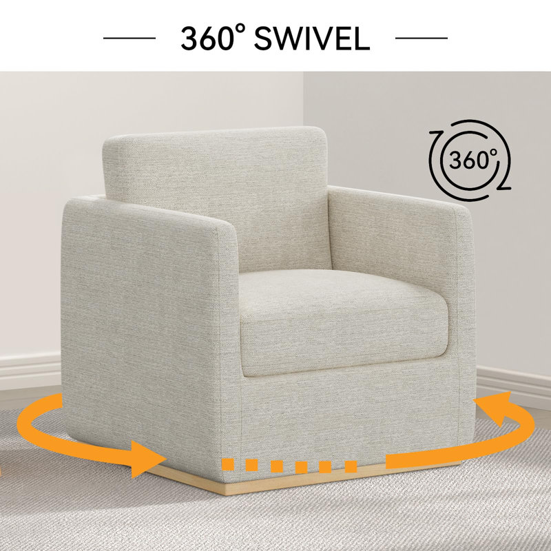 Fauteuil pivotant Premium, Crème, crème