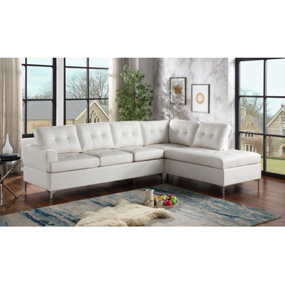 Canapé modulaire en cuir 2 pièces Hovanec
