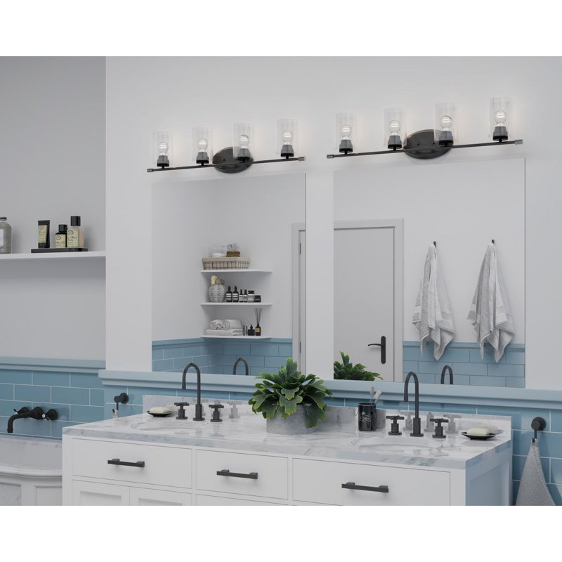 Éclairage pour meuble-lavabo à intensité variable Maksymilian, Noir