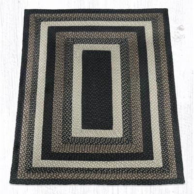  Mocha/Frappuccino Oblong Braided Rug Handwoven Jute