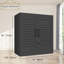 Armoire murale en métal, armoire de rangement murale avec serrure et poignée, armoire murale de garage avec tablettes réglables pour garages, espaces de rangement, sous-sols