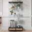 Vitrine moderne en verre avec grands tiroirs-1137119023