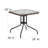 Amlie 28'' Square Glass Metal Table with Rattan Edging and 4 Rattan Stack Chairs-1029444495