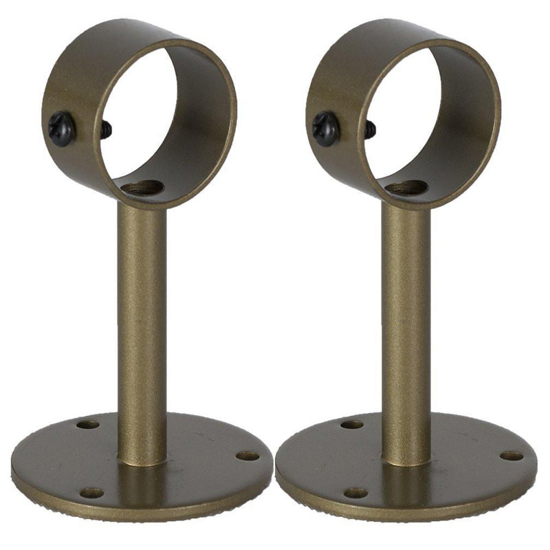 Support de fixation pour rideau Petra, Or antique, H 3,44 po x l 1,375 po x P 1,375 po