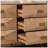 Modern 6-Drawer Dresser with Fluted Fronts, Light Wood Finish for Bedroom and Living Room Storage