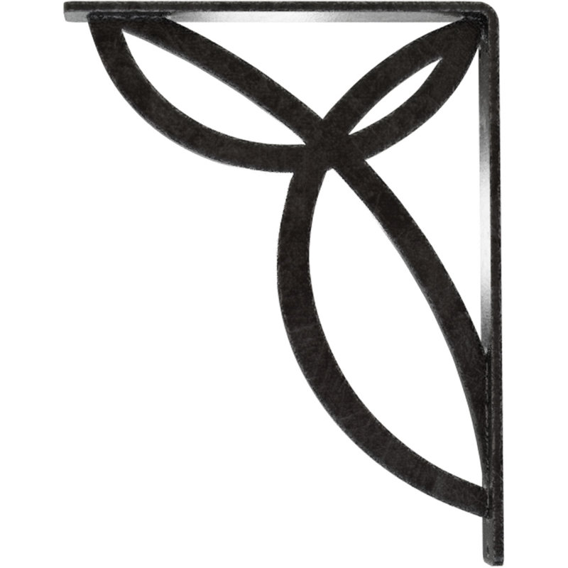 Support en fer forgé Versailles, Étain antique, H 10 po x l 1,5 po x P 7,5 po