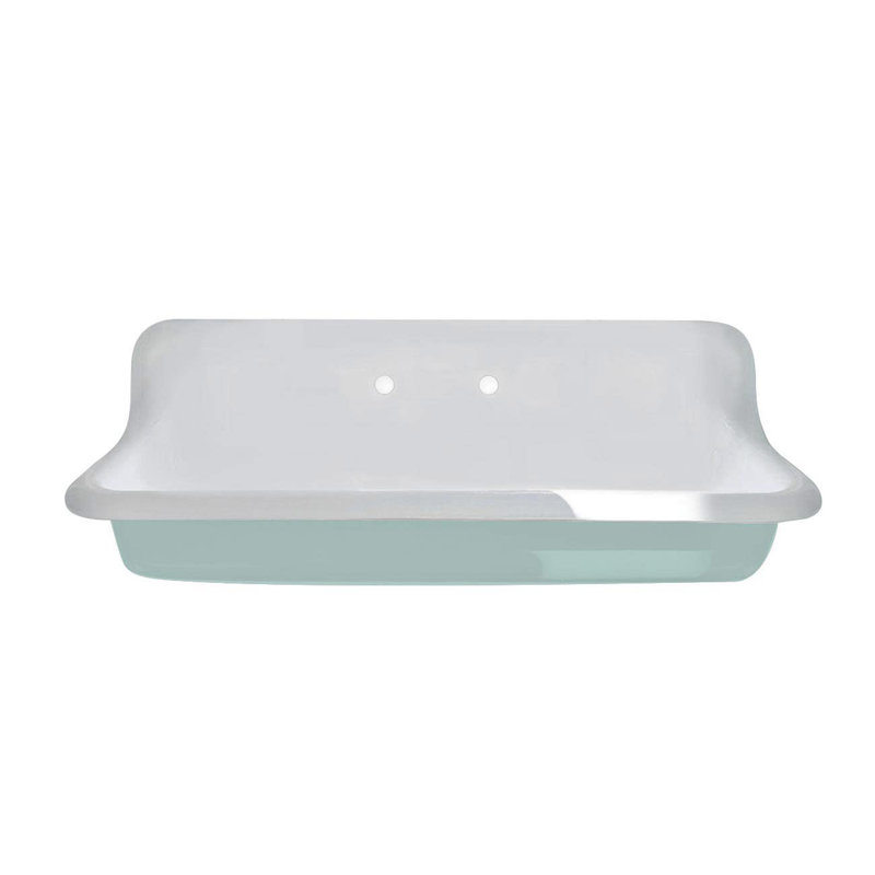 Chevington 18;18'' Ceramic Rectangular Bathroom Sink, Teal, Teal