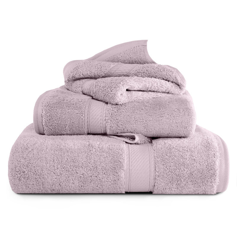 Scotia Egyptian Cotton Bath Towel Set, Purple, 3Pc Towel Set  (1Bath, 1Hand, 1Face)