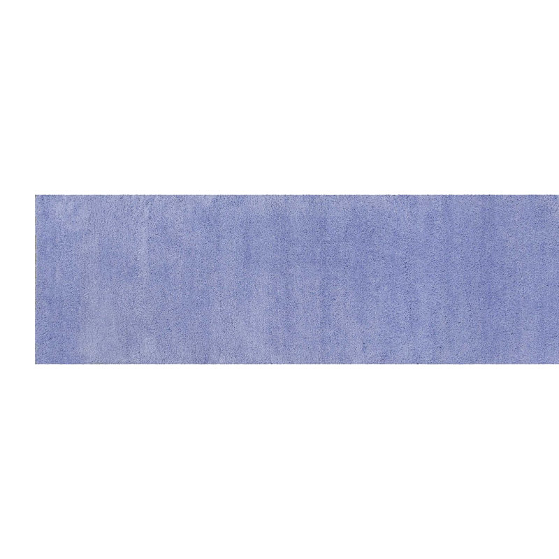 Tapis mauve à poil long Bunya, Tapis de couloir 2 pi 3 po x 7 pi 6 po