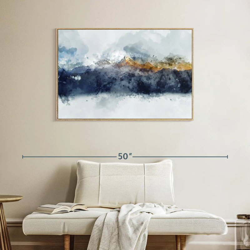 Bolan Mountain Range, Floating Frame Natural Wood, 40" X 27"