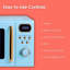 Abode AMD2004GRG, 20L Digital Microwave in Blue with Rose Gold Accent