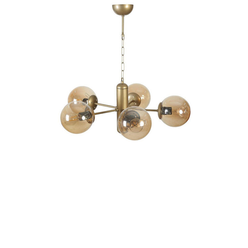 Chandle Chandelier, Gold/Amber