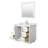 Miranda 42" Freestanding Single Bathroom Vanity with Marble Top with 34" Mirror-97924010-97924011