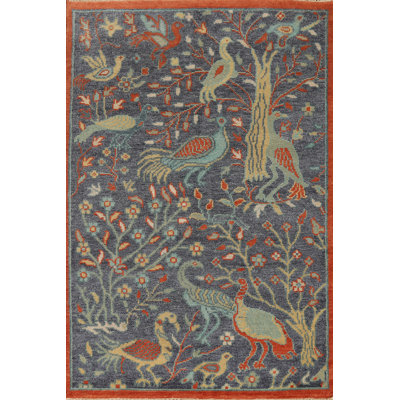 Tapis oriental à motif animalier Ziegler