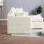 Grands canapés en chenille de 86,61 po avec repose-pieds, Modern Home Lounge