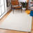 Meudon Natura Flat Weave Wool/Cotton Chevron Rug in Black/Ivory-1891809089