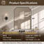 Miroir de salle de bain Modern Cadre en acier inoxydable-359688549-440042842