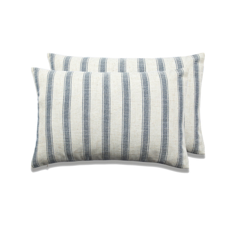 Michael Penney Checkered Linen Throw Pillow, Down Blend