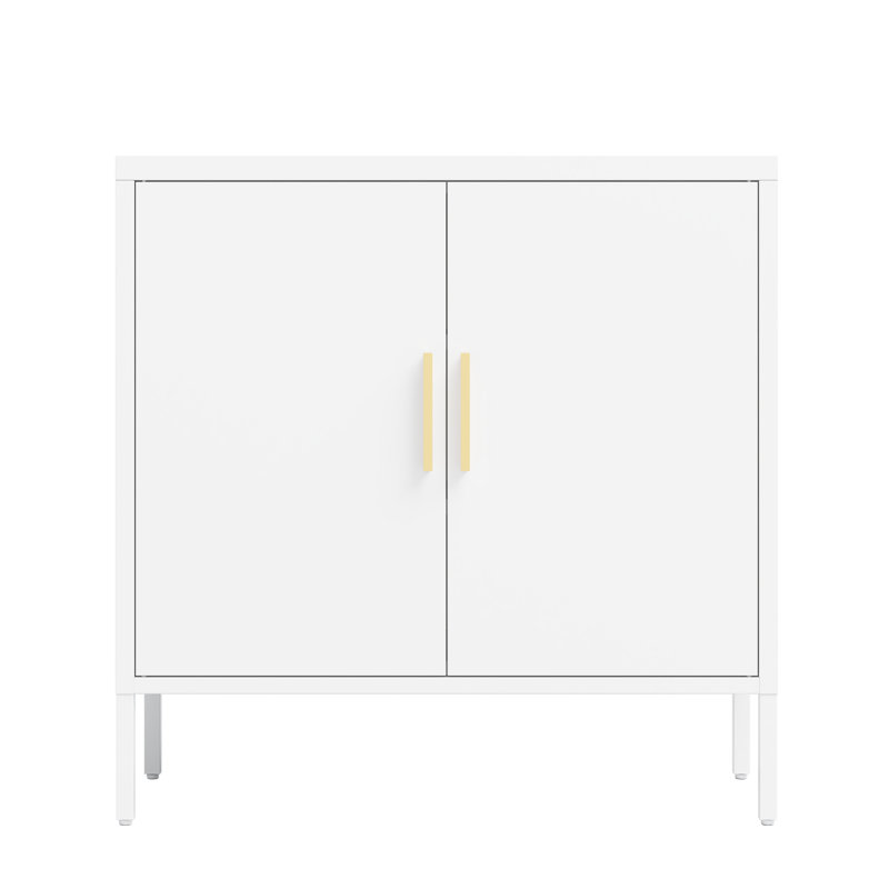 Armoire de rangement en acier blanche, 2 tablettes réglables pour le rangement de la maison et du gymnase, verrouillable, serrure de haute qualité, résistance, hauteur de 31,53 po, largeur de 15,32 po, profondeur, fixation murale, assemblage facile avec étape par étape